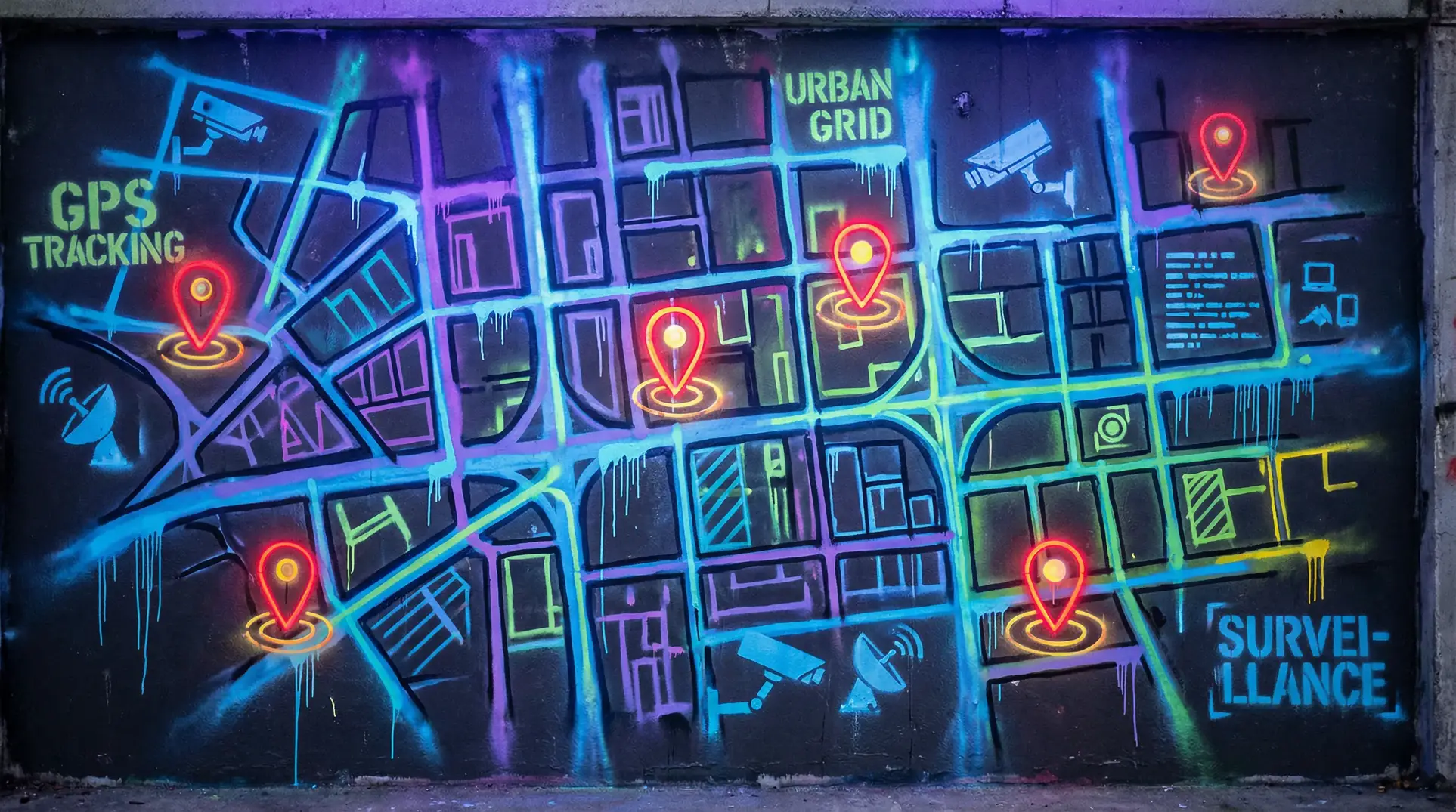2019理论大全在线 狗仔追踪地图 - 城市涂鸦风格